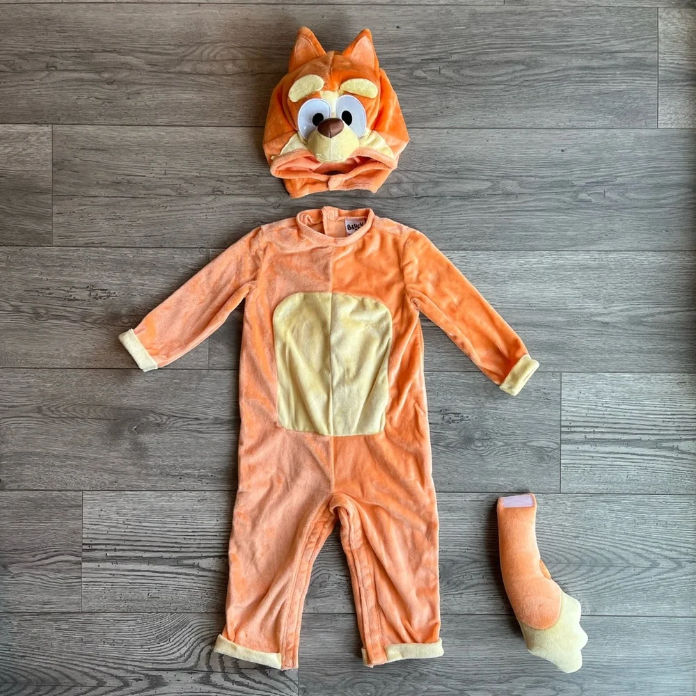 Spirit Halloween Baby Bingo - Bluey Costume Jumpsuit with Tail & Headpiece